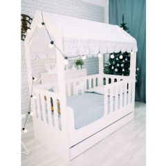 Кровать-домик с ящиком 800*1600 (Белый) в Нытве - nytva.mebel24.online | фото 2