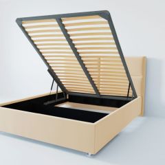 Кровать Корсика с ПМ 800 (экокожа бежевая) в Нытве - nytva.mebel24.online | фото