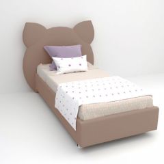 Кровать Котя с ортопедическим основанием 900 (велюр серый) в Нытве - nytva.mebel24.online | фото