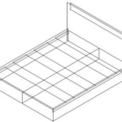 СОФИЯ Кровать КР 1400 (венге/дуб белфорт) щиты в Нытве - nytva.mebel24.online | фото 2