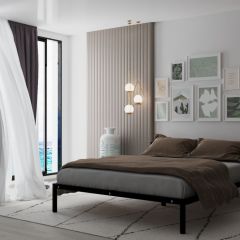 Кровать Мета с матрасом 1200 (черный) в Нытве - nytva.mebel24.online | фото 2