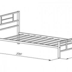 Кровать металлическая "Кадис 900х1900" Белый в Нытве - nytva.mebel24.online | фото 2