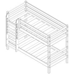 Кровать низкая с прямой лестницей Соня (Вариант 11) в Нытве - nytva.mebel24.online | фото 4