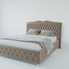 Кровать Нягань с ПМ 1200 (велюр серый) в Нытве - nytva.mebel24.online | фото