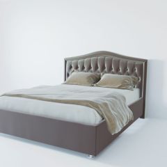 Кровать Нягань с ПМ 1200 (велюр темно-серый) в Нытве - nytva.mebel24.online | фото 2