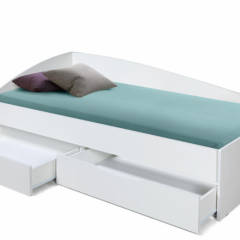 Кровать одинарная "Фея - 3" асимметричная 2000х900 (белая) в Нытве - nytva.mebel24.online | фото 2