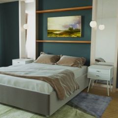 Кровать Подиум с ортопедическим основанием 1200 (велюр темно-серый) в Нытве - nytva.mebel24.online | фото 3