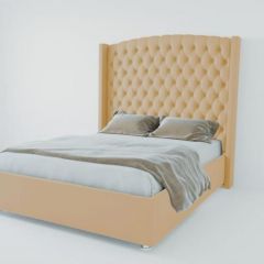 Кровать Берлин ЛЮКС без основания 2000 (экокожа бежевая) в Нытве - nytva.mebel24.online | фото