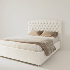 Кровать Берлин без основания 2000 (экокожа белая) в Нытве - nytva.mebel24.online | фото