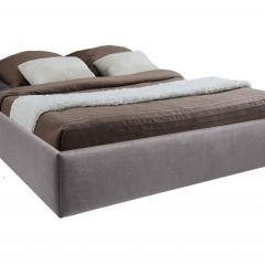 Кровать Подиум с ПМ 1600 (велюр темно-серый) в Нытве - nytva.mebel24.online | фото
