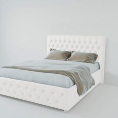 Кровать Версаль 1600 без основания (экокожа белый) в Нытве - nytva.mebel24.online | фото 1