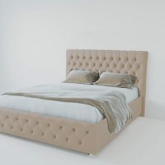 Кровать Версаль 1600 без основания (велюр светло серый) в Нытве - nytva.mebel24.online | фото