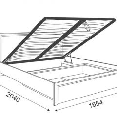 Кровать 1.6 Беатрис М08 Стандарт с ПМ (дуб млечный) в Нытве - nytva.mebel24.online | фото 2