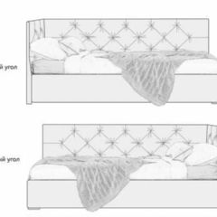 Кровать угловая Лэсли интерьерная +основание (120х200) в Нытве - nytva.mebel24.online | фото 2