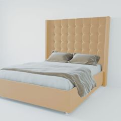 Кровать Венеция ЛЮКС с ПМ 1400 (экокожа бежевая) в Нытве - nytva.mebel24.online | фото 2