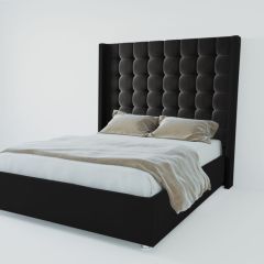 Кровать Венеция ЛЮКС с ПМ 1600 (экокожа кольт ч) в Нытве - nytva.mebel24.online | фото 2