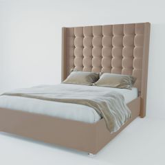 Кровать Венеция ЛЮКС с ПМ 900 (велюр серый) в Нытве - nytva.mebel24.online | фото 2