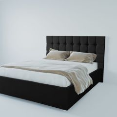 Кровать Венеция с ПМ 1600 (экокожа кольт ч) в Нытве - nytva.mebel24.online | фото 2