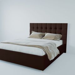 Кровать Венеция с ПМ 2000 (экокожа коричневая) в Нытве - nytva.mebel24.online | фото 2