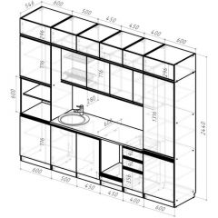 Кухонный гарнитур Адажио люкс 3000 мм в Нытве - nytva.mebel24.online | фото 2