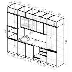 Кухонный гарнитур Лоретта люкс 3000 мм в Нытве - nytva.mebel24.online | фото 2