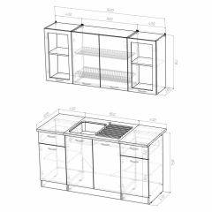 Кухонный гарнитур Сабрина стандарт 1600 в Нытве - nytva.mebel24.online | фото 3