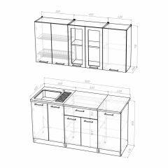 Кухонный гарнитур Светлана стандарт 1600 в Нытве - nytva.mebel24.online | фото 3