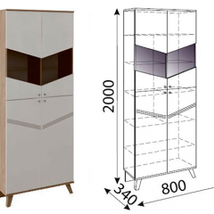 Лимба (гостиная) М02 Шкаф-витрина в Нытве - nytva.mebel24.online | фото