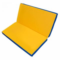 Мат гимнастический 1х1х0,1м складной цв. синий-желтый в Нытве - nytva.mebel24.online | фото