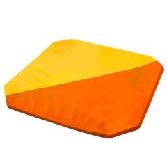 Мат гимнастический 1,3x1,3x0,05м складной скошенные углы цв.оранжевый-желтый в Нытве - nytva.mebel24.online | фото