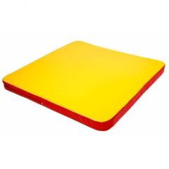 Мат гимнастический 1,36х1,36х0,08м складной закругленные углы цв. красный-желтый (для ДСК Игрунок) в Нытве - nytva.mebel24.online | фото
