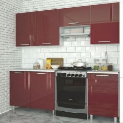 Модульная кухня Танго бордо в Нытве - nytva.mebel24.online | фото