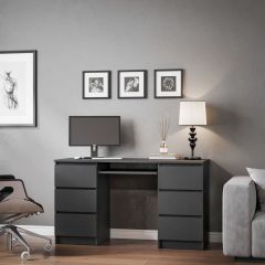 МОРИ МС-2 Стол 6 ящиков (графит) в Нытве - nytva.mebel24.online | фото