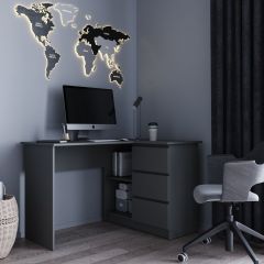 МОРИ МС-16 Стол угловой УНИ (графит) в Нытве - nytva.mebel24.online | фото