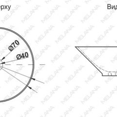 Накладная раковина melana mln-7020-b1+b18 (t4006hb1+b18 ) (сине-черная) в Нытве - nytva.mebel24.online | фото 2