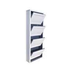 Обувница Комфорт Ф 002 Фасад 3D Гармонь ребро (4 секции) в Нытве - nytva.mebel24.online | фото