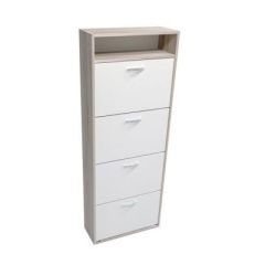 Обувница ПО-2 "Приветливая", мод.2 (Дуб сонома/Белый) в Нытве - nytva.mebel24.online | фото