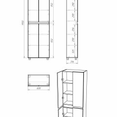 Пенал напольный 60 Норма без ящика АЙСБЕРГ (DA1625P) в Нытве - nytva.mebel24.online | фото 10