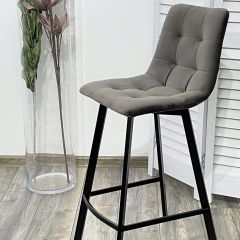 Полубарный стул CHILLI-QB SQUARE графит #14, велюр / черный каркас (H=66cm) М-City в Нытве - nytva.mebel24.online | фото 4