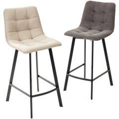 Полубарный стул CHILLI-QB SQUARE графит #14, велюр / черный каркас (H=66cm) М-City в Нытве - nytva.mebel24.online | фото 5