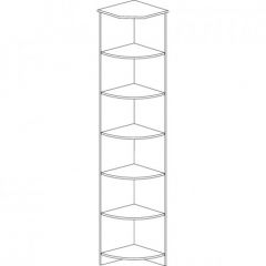 Шкаф угловой открытый №618 Инна Денвер светлый в Нытве - nytva.mebel24.online | фото 2