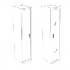 Шкаф 1-но ств с зеркалом Мишель в Нытве - nytva.mebel24.online | фото