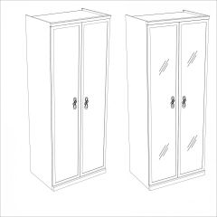 Шкаф 2-х ств с зеркалами Мишель в Нытве - nytva.mebel24.online | фото