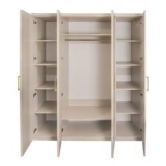 Шкаф 4-х ств с зеркалами Мокко (бежевый) в Нытве - nytva.mebel24.online | фото 2