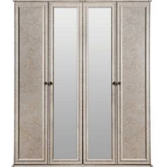 Шкаф 4-х створчатый (1+2+1) с зеркалом Афина (крем корень) в Нытве - nytva.mebel24.online | фото