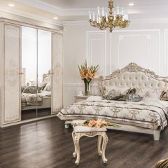 Шкаф 4-х створчатый (1+2+1) с Зеркалом "Патрисия" (крем) в Нытве - nytva.mebel24.online | фото 3