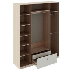 Шкаф 4 двери Глэдис М24 (ЯШС/Белый) в Нытве - nytva.mebel24.online | фото 2