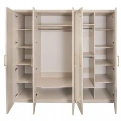 Шкаф 5-ти ств с зеркалами Мокко (бежевый) в Нытве - nytva.mebel24.online | фото 2