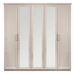 Шкаф 5-ти ств с зеркалами Мокко (бежевый) в Нытве - nytva.mebel24.online | фото 3