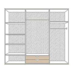 Шкаф 6-и дверный с зеркалами (01.146) Роза (беж) в Нытве - nytva.mebel24.online | фото 2